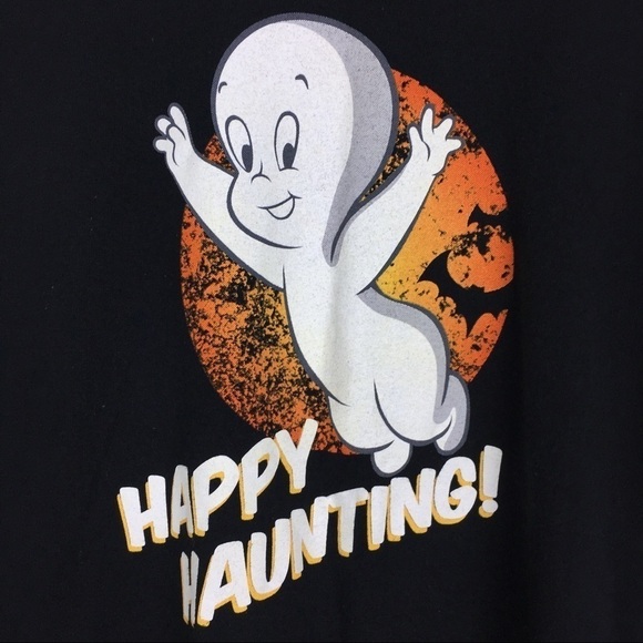 CASPER T Shirt Happy Haunting Friendly Ghost Graphic Tee 2008 Retro Size Large - Picture 3 of 14